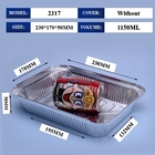 1150ML Aluminium Foil Lunch Box 230mm*170mm*50mm Saniter Bebas Polusi
