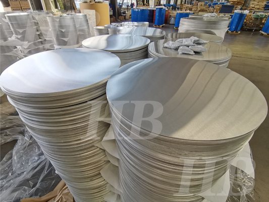 Temperature H14 / H24 1000 Series Aluminium Round Plate Tepi 2,6mm Untuk Tanda Peringatan Lalu Lintas