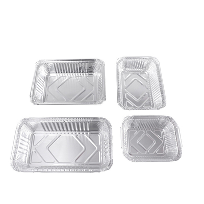 Produksi sendiri dan kualitas baik kotak makan siang aluminium foil persegi sekali pakai tahan suhu tinggi