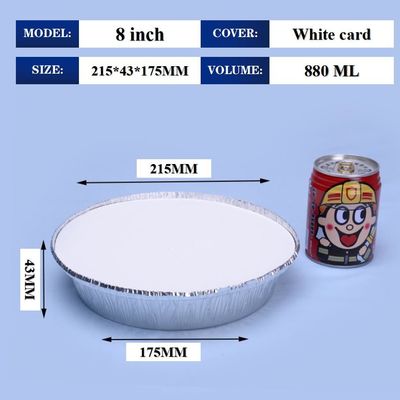 8 Inch Foil Lunch Box Container Dengan Tutup 215*175*43mm Produsen BBQ Takeout Food Container