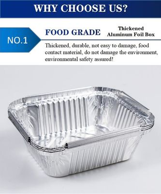 Kotak makan siang aluminium foil yang tahan panas dan ramah lingkungan untuk kemasan makanan