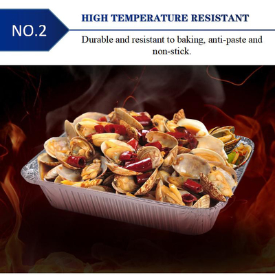 Pengemasan makanan sekali pakai yang dapat didaur ulang Kontainer aluminium Piring foil timah Piring makan Piring foil aluminium
