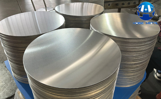 1100 Aluminium Disc Lingkaran Permukaan halus Tidak Burr Tidak Roller Printing HB
