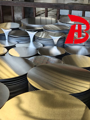 1050 1060 Lingkaran Aluminium CC DC Material O H12 Temperature Deep Drawing Crack Resistant Disc untuk panci dan wajan