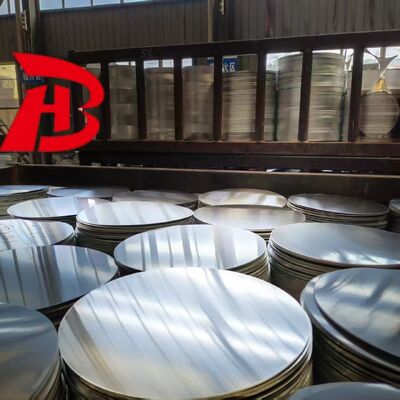 1050 1060 Lingkaran Aluminium CC DC Material O H12 Temperature Deep Drawing Crack Resistant Disc untuk panci dan wajan