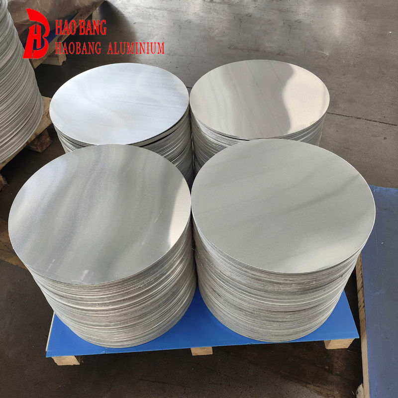 1050 1060 Lingkaran Aluminium CC DC Material O H12 Temperature Deep Drawing Crack Resistant Disc untuk panci dan wajan