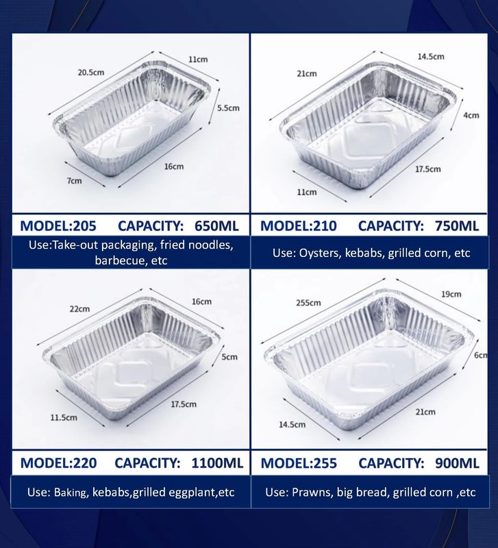 Kotak Makan Siang Aluminium Foil Bersekat yang Dapat Disesuaikan untuk Industri Katering