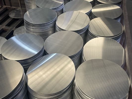 1050 1060 Lingkaran Aluminium CC DC Material O H12 Temperature Deep Drawing Crack Resistant Disc untuk panci dan wajan